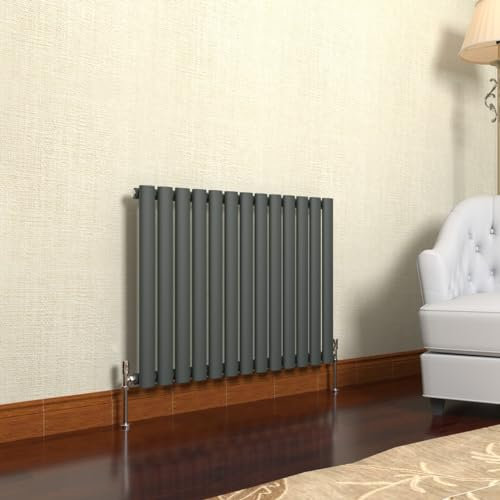 GY Bath Progettista ovale antracite orizzontale della colonna del radiatore 600x767mm singolo Rads moderno del riscaldamento centrale