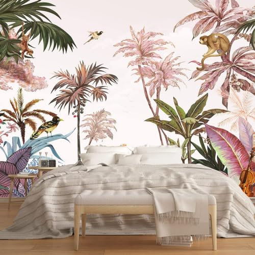 Naturempress Carta Da Parati Moderna Animali Colorati Della Giungla Fotomurali Moda Decorazione da Muro XXL Poster Gigante Design Carta per pareti