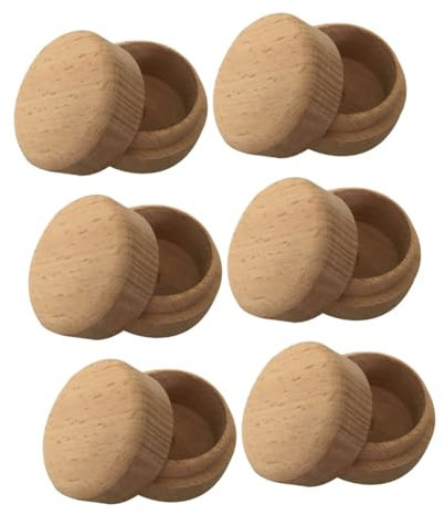 PACKOVE 6pcs Ring Organizer Trinket Box Mini Storage Case Wedding Ring Container Jewelry Display Box