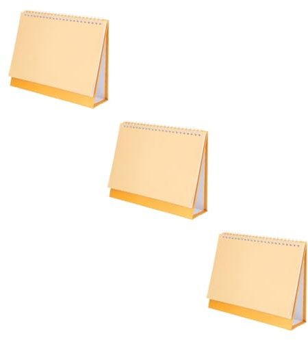 CAXUSD 3 Sets Robuste Struktur Desktop Kalender Design Gedreht Blank Kalender Büro Memo Platzsparend Für Home