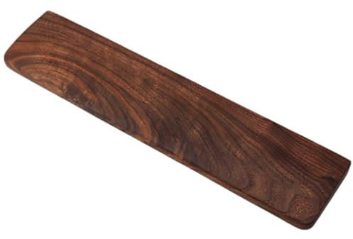 Tangentbord trä handledsstöd – ergonomiskt handledsskydd med 2 halkfria silikondynor | mekaniskt tangentbord med handflatsstöd | handstöd för tangentbord | handledsstöd för tangentbord med långvarig