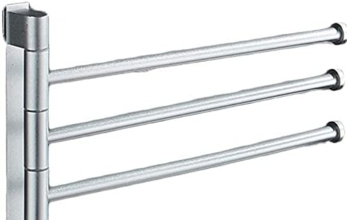 QTYQWC Swing Out Towel Bar, Bath Swivel Towel Holder Rack Space Savingsteel Bathroom Adjustable Hand Pull Out Wall Mount Towel Rack,-Black||4 Arm Anniversary