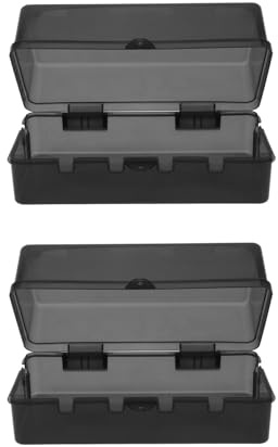2Pcs Wasserdichte Outdoor Kabelbox - Wetterfeste Elektroboxen Mit 8 Kabeldichtungen, Schutzabdeckung FüR VerläNgerungskabel Und Steckdosen, Schwarz