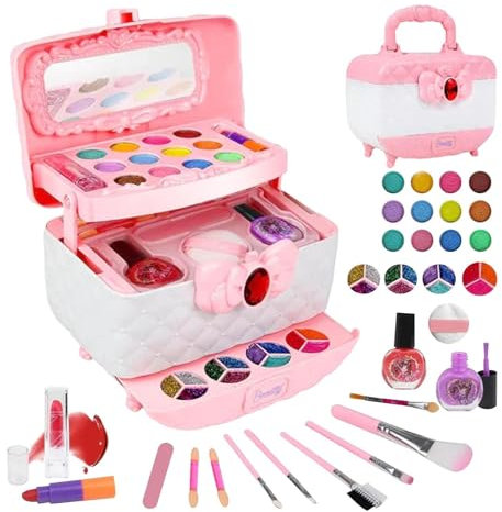 Yulokdwi Make-up-Set für Mädchen | Kinder-Make-up-Set mit Kosmetiketui