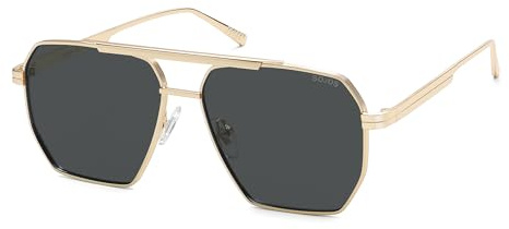 SOJOS Retro Quadratische polarisierte Sonnenbrille Damen Herren Vintage Sonnerbrillen mit UV400 Schutz SJ1161-56”