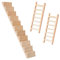 YSJCHEBS 1 Mini Escalier Et 2 Mini Échelles, Miniatures en Bois, Décorations De Maison De Poupée, Jouets pour Enfants