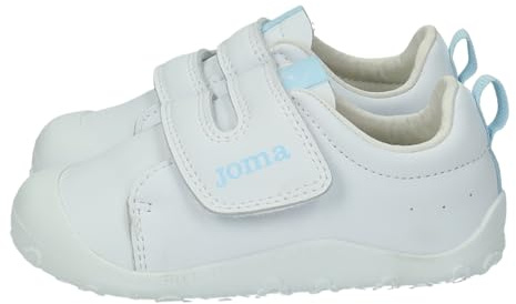 Joma TEDYBS2505V Zapatillas de niño Teddy Baby, Color Blanco y Azul, Calzado Respetuoso con Plantilla Antibacterial NIÑO Zapatillas