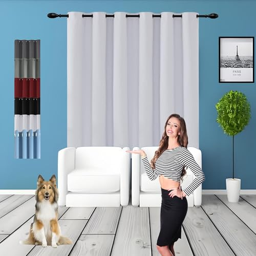 GOUSUN Tende Oscuranti 135 x 130 cm Termiche Isolanti Tende Isolanti Tenda Insonorizzata a Freddo e Termoisolante Adatto per La Cucina, Bianco