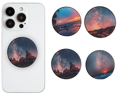 4 Pack Phone Ring Holder Grips,Multi-functional Phone Accessories with Foldable Stand and Finger Holder,Compatible with Smartphones and Tablets,Ring Holder for Phone Case
