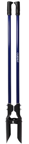 CGRNKT Post Hole Digger, 58 Inch Heavy Duty Manual Posthole Digger with Fiberglass Handle & Carbon Steel Blades for Fence Post, Mailbox, Gardening and Planting