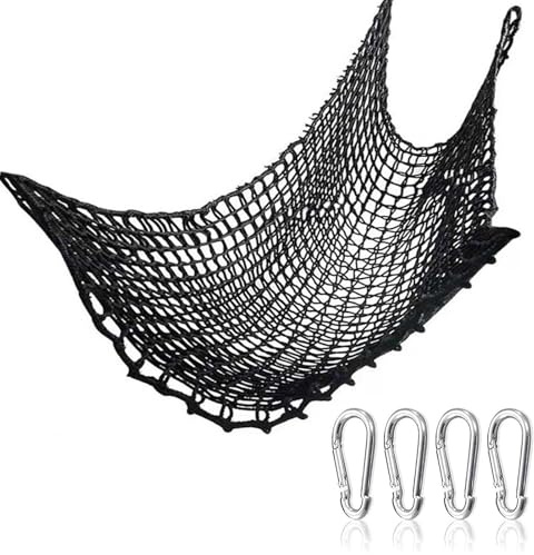 Kletternetz für Spielplatz, Kletternetz für Kinder, strapazierfähiges Seilnetz mit 4 Haken, Fallschutz, geeignet für Indoor-Gymnastik, mehrfarbig, 2 x 3 Meter