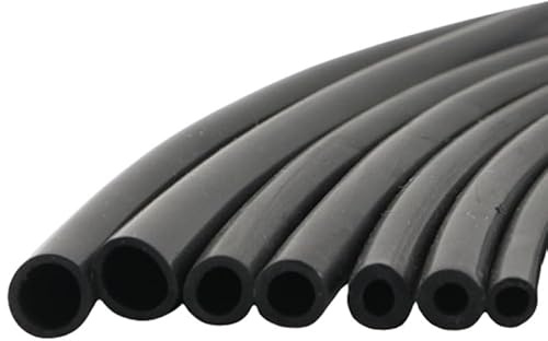 Tubo de silicona negro Manguera de goma flexible 1 2 4 5 6 7 8 9 10 11 12 14 16 mm Tubo de silicona suave flexible(10 Meters,ID 16mm x OD 20mm)