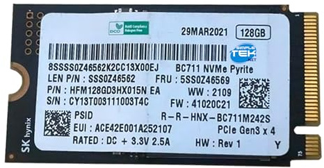 SIMPLETEK - SSD interno M.2 2242 128GB NVMe PCIe 3.0 x4 ad alte prestazioni per laptop e dispositivi compatti (Ricondizionato)