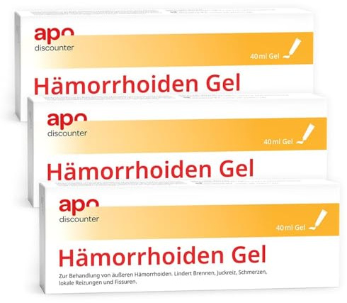 apodiscounter Hämorrhoiden Gel (1x 40 ml) – Kühlende Pflege bei Juckreiz, Brennen & Hautreizungen im Analbereich – beruhigendes Gel zur äußerlichen Anwendung