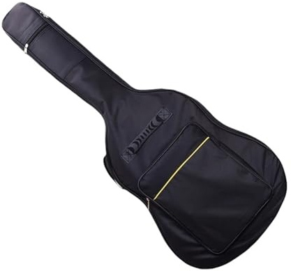 WENYOG Gitarrväska gitarrfodral 40/41 tum akustisk väska mjuk dyna, Svart, En storlek