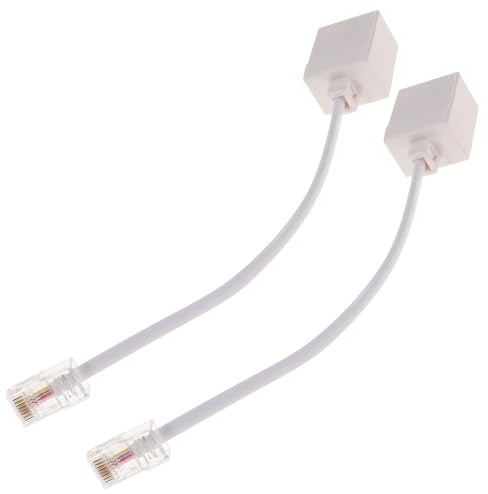 BAZEITFLOW 2 pezzi Adattatore Femmina Ethernet Maschio Convertitore Cavo Telefono Rete Connessione Stabile e Segnale Efficiente Compatto e Leggero per Uso Professionale e Portatile