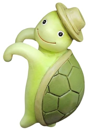 Cabilock Climbing Turtle Pot Figurine Resin Hanging Flower Pot Decor Miniature Animal Charm Ornament for Succulents Herbs Fences Balconies Patios Indoor Outdoor Garden Display
