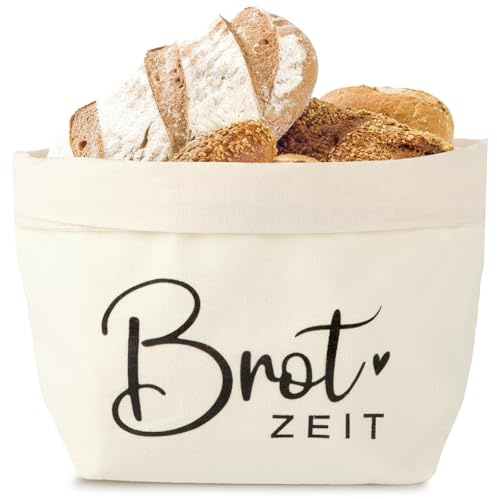 COMOOKA Brotkorb Stoff als Einzugsgeschenke Wohnung Einweihungsgeschenk Haus Brotkörbchen Modern Brottasche Brotbeutel Leinen Brot und Salz Geschenk zum Einzug in Haus Neue Wohnung
