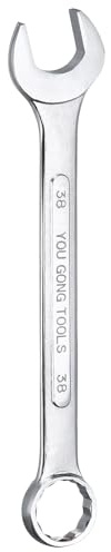 sourcing map Combination Wrench, 38mm Open End & 15-Degree Offset | Metric 12-Point Box End, Double Ended Wrenches, Spanners Tools for Household, Automotive, Machinery, DIY Repair
