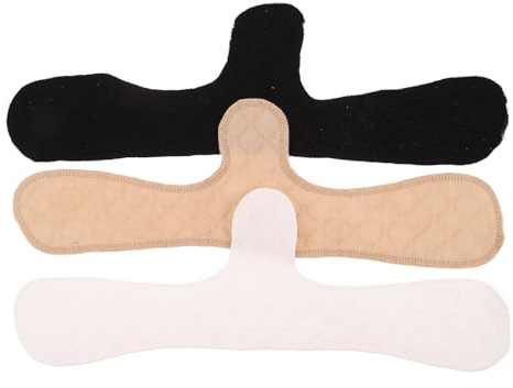DRESSOOS 3 st BH-inlägg för svett: Återanvändbara svettabsorberande inlägg under bröstet, tvättbara för kvinnor, sport, yoga, löpning, träning, utomhus, resor