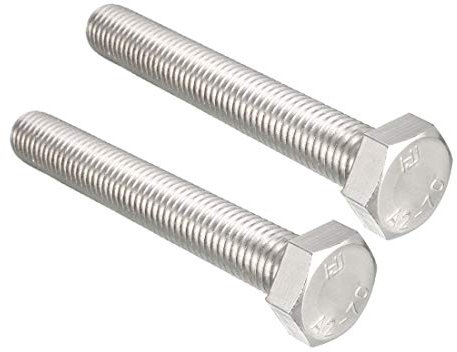 sourcing map 2Stk M14-Gewinde 100mm Edelstahl 304 Sechskant Schrauben Bolzen de