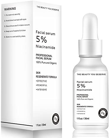 Niacinamide Serum, Hyaluron Serum, Anti-Aging Anti Falten Gesichtsserum, 30Ml Pure 5% Niacinamide & Hyaluronic Acid Face Serum Whitening Moisturizing Firming Shrink Pores Pulling Compact