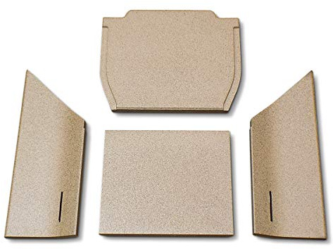 Feuerraumauskleidung für Contura 35 Kaminöfen - Vermiculite - 4-teilig