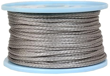 Dyneema Corde tressée en Dyneema - Diamètre 4 mm - 50 m - Gris - 1 300 daN