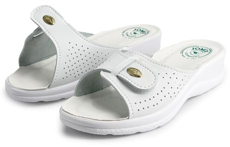 JOMIX Sandales Orthopédique Femme Sabot Orthopédique Femme d'été Sandales d'été Anatomiques Femme Confortables, 03 blanc, 40 EU