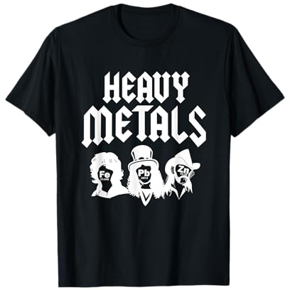 Heavy Metals Cool Rock Física Química Estudiante Profesor Camiseta