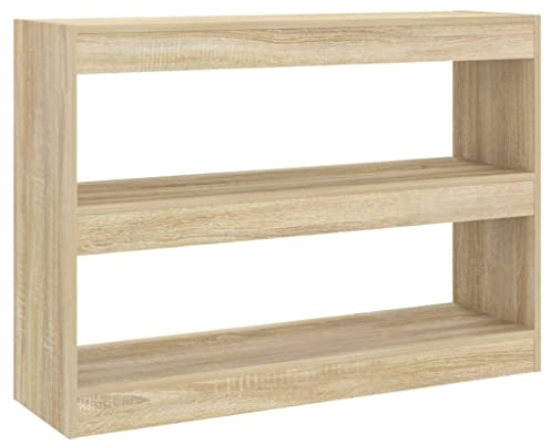 vidaXL Bücherregal Raumteiler Standregal Aktenregal Wandregal Regal Raumtrenner Aufbewahrung Büroregal Dekoregal Sonoma-Eiche 100x30x72cm