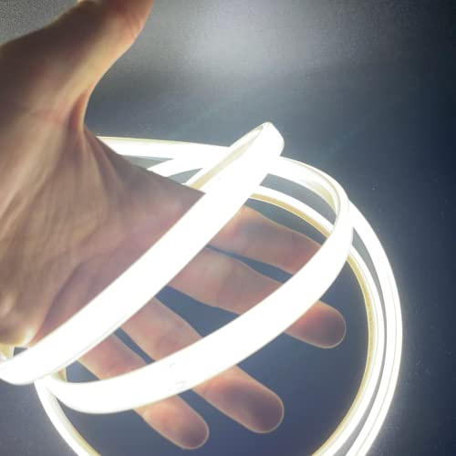 MAKA Striscia Led Cob 220V Alta Luminosità 288 Luci al Metro Ip65 Impermeabile Luce Effetto Neon Diverse Misure e Colori Decorazione Arredo Casa Soggiorno Tv Pc (1 metro, Luce Fredda 6500K)
