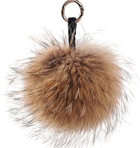 ANZII Damen Pom Pom Bommel Anhänger Taschenanhänger Schlüsselanhänger Pelz-Anhänger für Handtaschen, Koffer, Rucksäcke & Taschen Rückspiegel im Auto