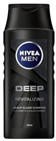 NIVEA Hair Shampoo With Black Carbon And Electrolytes Dermatologically Approved Formula 99% Biodegradable 250ml Men Deep (Pack Of 6) (6 X 250ml) Revitalizing