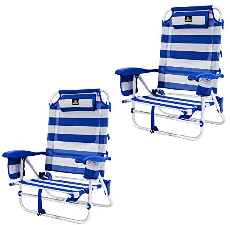 CREVICOSTA QUALITY MARK MARCAS DE CALIDAD - Coral 2108 - Lote de 2 Sillas de Playa Coral 2108 (Marinera)