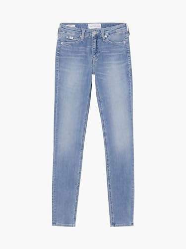 Calvin Klein Donna Jeans Mid Rise Skinny Fit, Blu (Denim Light), 34W/30L