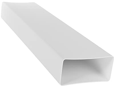 Vent Systems 120 x 60mm 1.5m Lang Flachkanal Rechteckiger Rohrverbinder für die Rohrverbindung, Abluftkanal oder Zuluftkanal. Lüftungssystem, Heizen, Kühlen. 120 x 60 mm - 150 cm