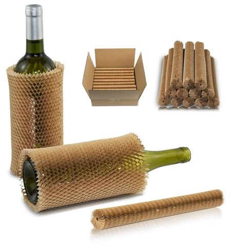 Luftpolsterfolien für Umzüge, Wabenverpackungspapier, Glasbecher, Weinflaschen, Schutzhüllen, Verpackungsmaterialien (22 cm), 12 Stück