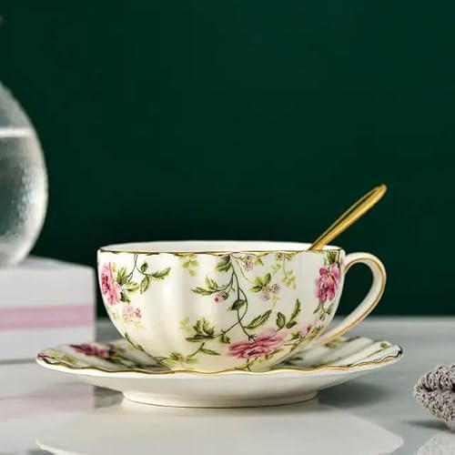 ROCILA 1 ensemble tasse à café en porcelaine anglaise soucoupe cuillère un ensemble de tasses à thé en porcelaine européenne tasse et soucoupe pour tasse à café cadeau