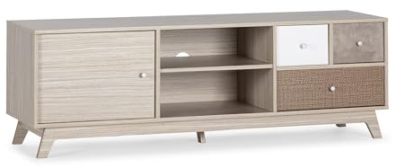 HOMN LIVING TV-Schrank Maia mit 1 Tür und 3 Schubladen, mehrfarbig, 150 cm (Breite) 40 cm (Tiefe), 50 cm (Höhe)