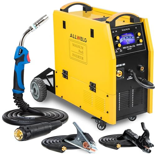 Magnum MIG 291 Alu Cu - Poste a souder MIG avec gaz entièrement synergique, multifonctionnelle et robuste de 280A avec chariot - Soudobrasage, MMA, TIG DC - Dévidoir de fil à 4 galets