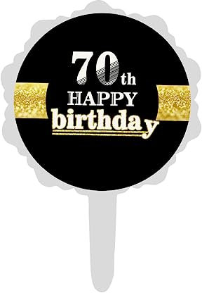 Tortenaufsatz für Geburtstag 70 Jahre 18 Stück Papier