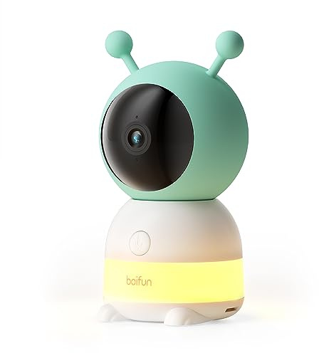 BOIFUN Zusätzliche Kamera für Baby 6T | 2K WiFi Baby Monitor, Nachtlicht, Bewegungs- & Schrei- & Geräuscherkennung, Auto-Tracking, Temperatur- & Feuchtigkeitssensor