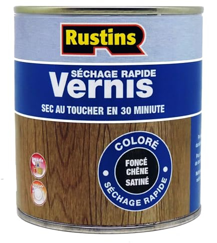 Rustins - Vernis intérieur satiné chêne foncé à séchage rapide 1L - 15m²/L - (VSDO1000FR)