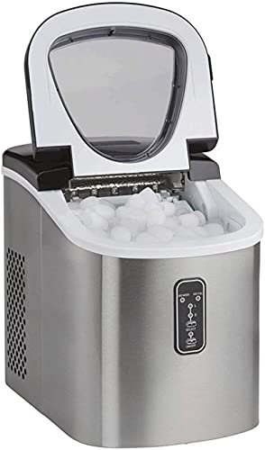 Macchina Per Ghiaccio Compatta Portatile Da Appoggio Con Paletta Per Ghiaccio. Macchina Per Cubetti Di Ghiaccio Per La Barca Da Festa In Ufficio Domestico, Produce 13 Kg / 24 Ore