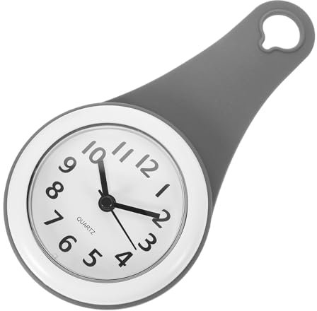 ABOOFAN Wanduhr Fürs Badezimmer Mit Saugnapf Und Aufhängeloch Stille Uhr Mit Großen Ziffern Und Sekundenzeiger Für Dusche Und Bad