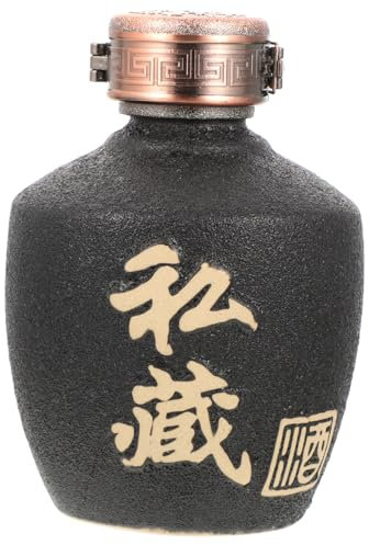 Cabilock Porta Licor Vacío Sellado 1 Litro Cerámica Tradicional Barro Resistente Para Uso Doméstico Almacenamiento De Bebidas Alcoholicas Tapa