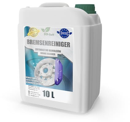 DTP-SOFT Bremsenreiniger 10 Liter | Werkstattreiniger Frei von Aceton | Teilereiniger Entfetter Montagereiniger Acetonfrei 10 L