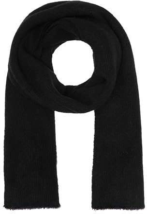 s.Oliver Strickschal mit Fransen und Logo-Ring