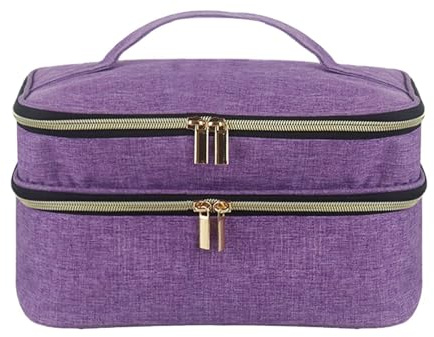 Bolsa para Accesorios de Costura, Bolsa de Almacenamiento para Herramientas de Costura, Caja de Costura de Doble Capa con Compartimentos, Bolsa para Kit de Costura, Bolsa Organizadora de Costura
